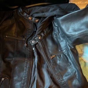 Black leather jacket